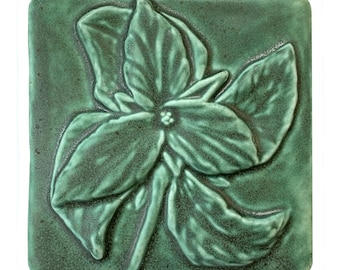 Trillium Flower Art Tile