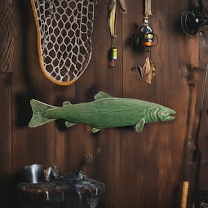 Salmon Art Tile Craftsman style decor Fathers day gift