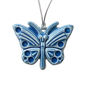 Steampunk Butterfly Ornament, Handcrafted Porcelain Art, Michigan Made, Gift Boxed