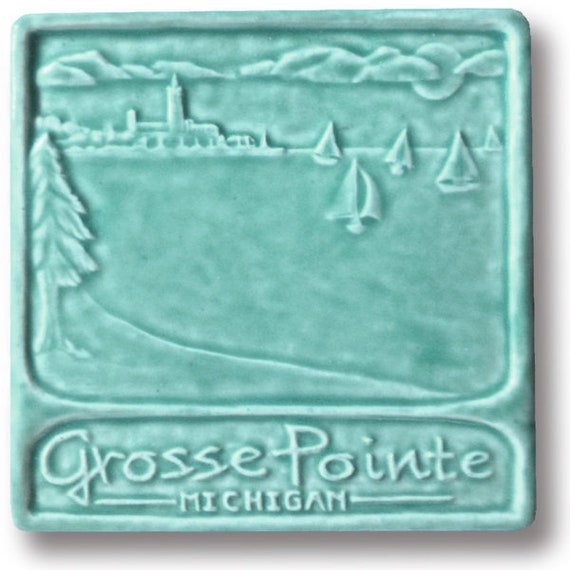 Grosse Pointe Michigan Art Tile 6x6 Etsy