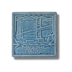 Mackinac Bridge Art Tile Mighty Mac Mackinac art