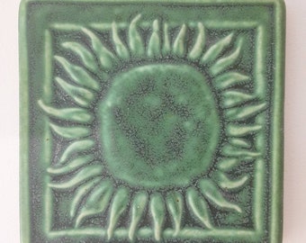 Sunflower Art Tile 4x4"