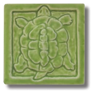 Turtle Art Tile Ceramic Wall Art decor Cottage Core inspiration Water Turtle Lovers Rule Craftsman Style Vintage Style Rustic Tile
