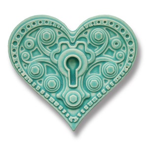 Heart Tile, steampunk heart, key to my heart, best friend art, ceramic heart, valentines heart, valentine gift, heart art perfect valentines