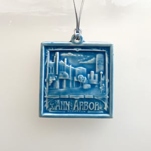 Ann Arbor Ornament Michigan gift U of M Holiday Ornament Ceramic Ornament