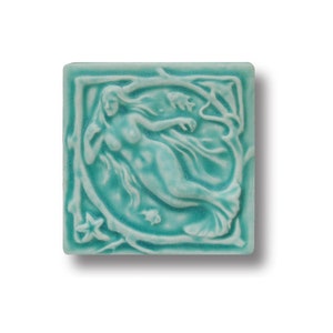 Mermaid Art Tile 4x4, Craftsman style home, Mermaid style art, ceramic mermaid, mermaid gift, mermaid ideas, mermaid theme