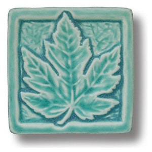 Maple Leaf Ceramic Tile wall art Craftsman Style Boho Maple leaf Vintage leaf decor cottage core art Botanic art tile maple accent tree