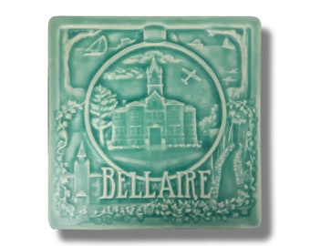 Bellaire ceramic Art Tile creative decor idea for home garden inspiration bedroom decor Craftsman Style ceramic wall art 6x6 art gift