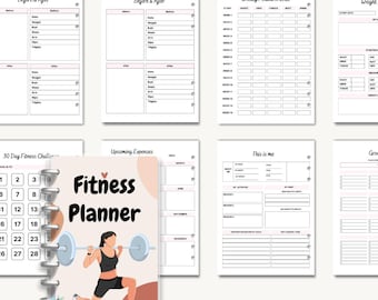 Monitor treningów: Dziennik fitness Planer utraty wagi Zdrowie Dziennik treningowy Dziennik Planer Dieta Posiłek Ćwiczenia Trening Monitor zdrowia