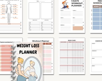 Planer odchudzania, śledzenie posiłków, dziennik fitness, codzienny dziennik żywieniowy, planer zdrowia, śledzenie odchudzania, organizator diety