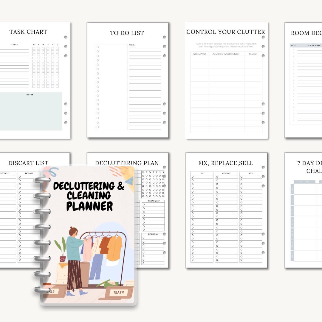 Declutter Planner Printable | Home Organization Checklist | Minimalist ...