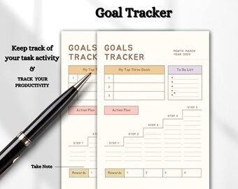 Kolorowy dziennik Bullet Journal, prosty planer, notatnik organizator, śledzenie nawyków, dziennik codzienny, prezent dla niej