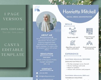 Pastel Blue Social Media Administrator CV CV, Prosty projekt, Aplikacja o pracę Essential, Poszukujący pracy Essential, Narzędzie do aplikacji o pracę