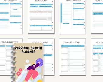 Planer rozwoju osobistego, Planer wyznaczania celów, Dziennik codziennych refleksji, Śledzenie nawyków, Prezent na rozwój osobisty, Organizator motywacyjny
