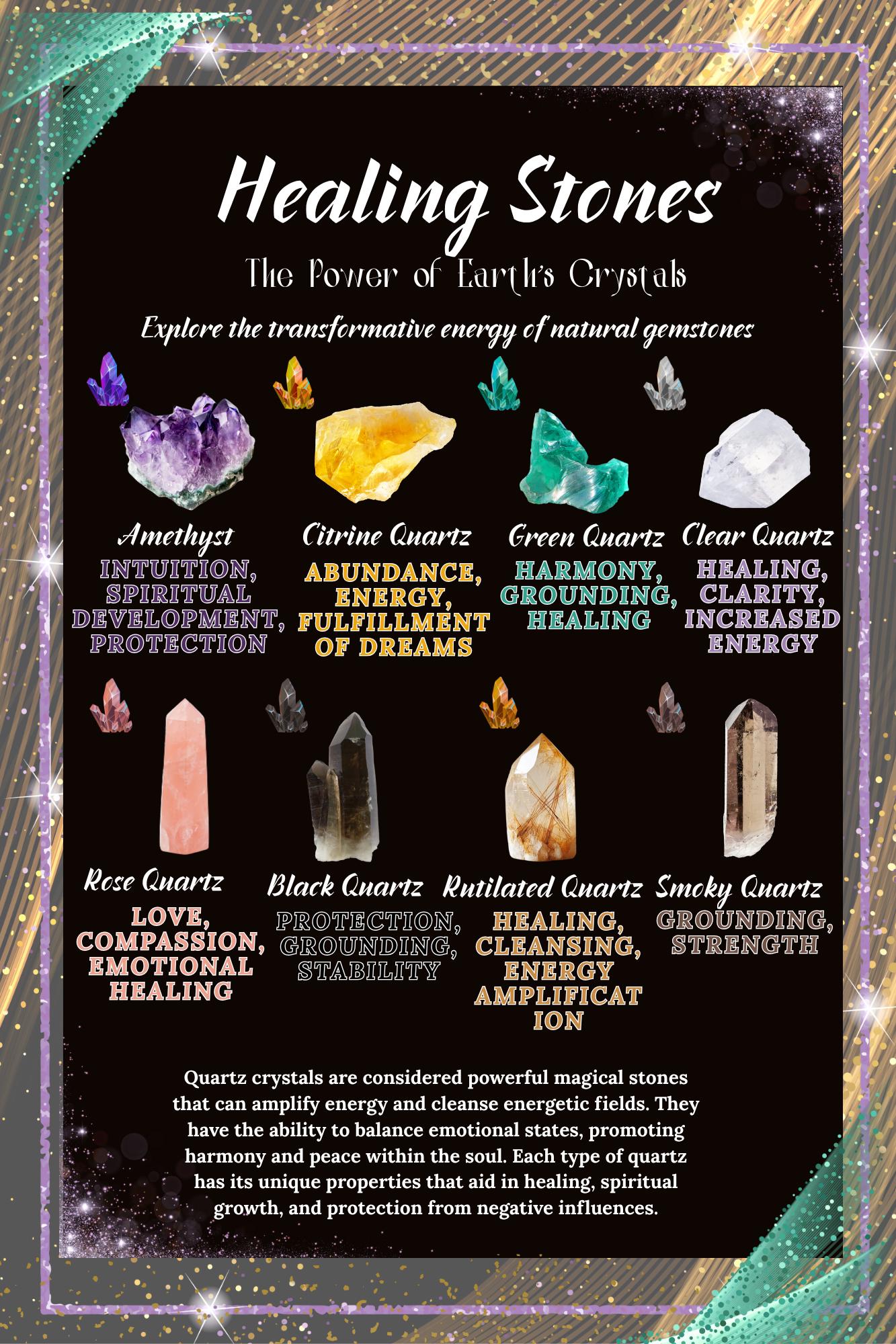 Healing Stones the Power of Earth's Crystals - Etsy