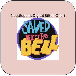 Saved By the Bell Needlepoint Digital Stitch Chart