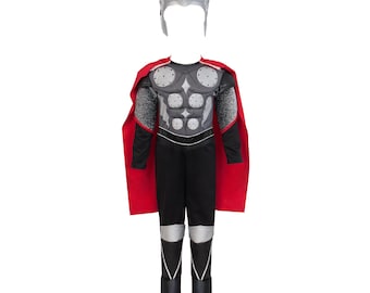 God of Thunder Costume  Viking Hero Outfit for Kids Halloween Cosplay