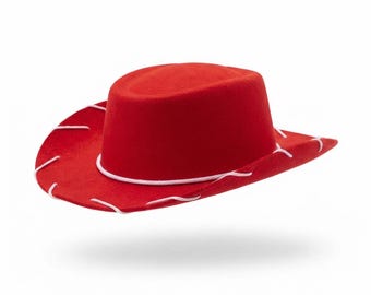 Red Cowboy Hat for Kids, Western Costume Hat, Kids Rodeo Dress Up Accessory, Halloween Cowboy Hat, Western Party Costume