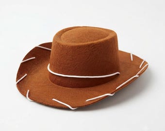 Brown Cowboy Hat for Kids, Western Costume Hat, Rodeo Dress Up Accessory, Halloween Cowboy Hat, Kids Western Party Hat