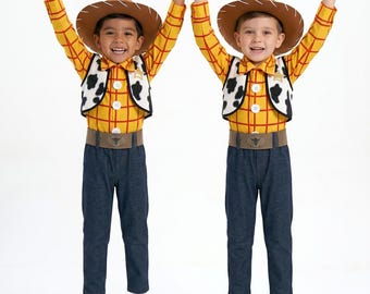 Kids Cowboy Costume, Western Sheriff Outfit, Boys Halloween Party Dress Up