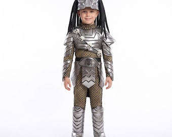 Kids Predator Alien Hunter Costume – Sci-Fi Warrior Halloween Suit