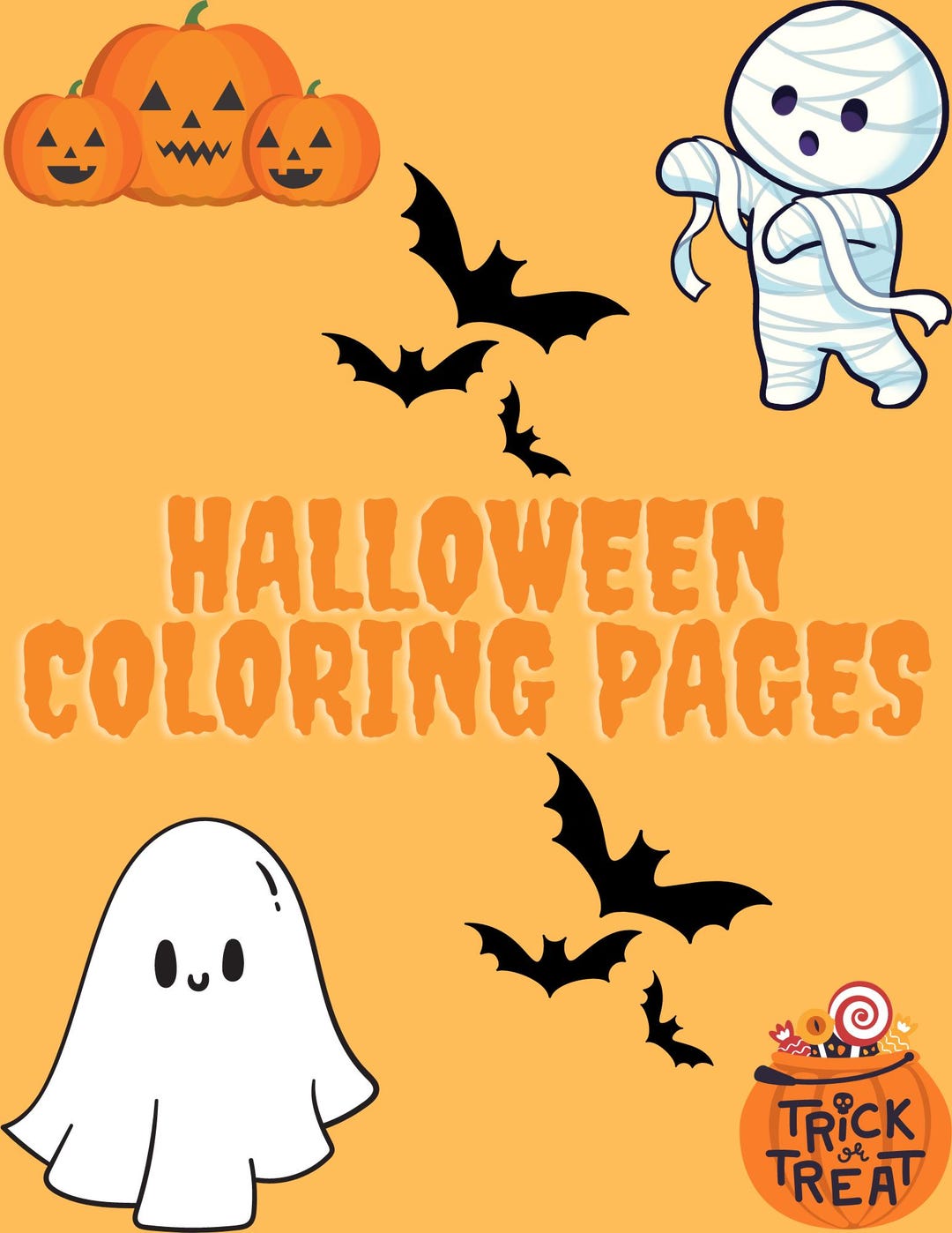Halloween Coloring Pages - Etsy