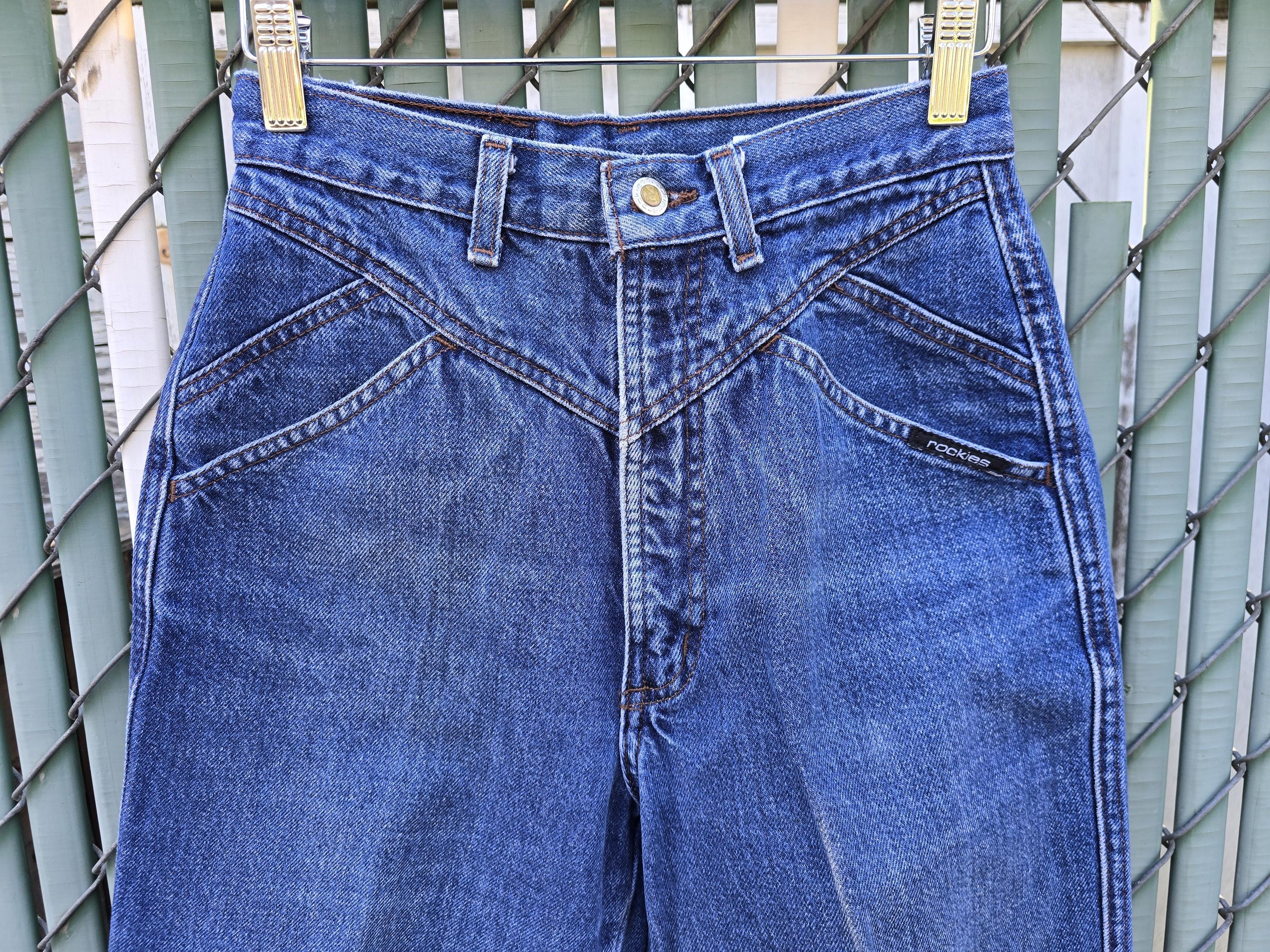 パンツ 80's ROCKY MOUNTAIN COLOUR JEANS PANTS Vintage 80's Rocky Mountain Rockies Western Jeans Teal Blue