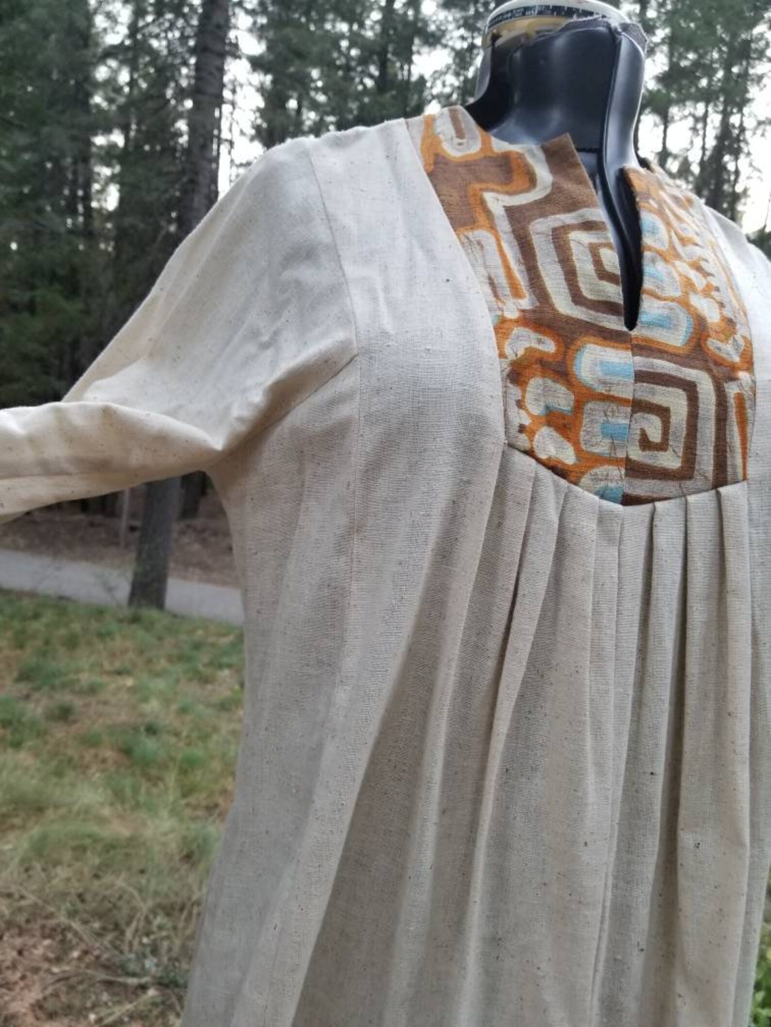 Incredible cotton linen kaftan maxi dress Hawaii Nei Honolulu Etsy