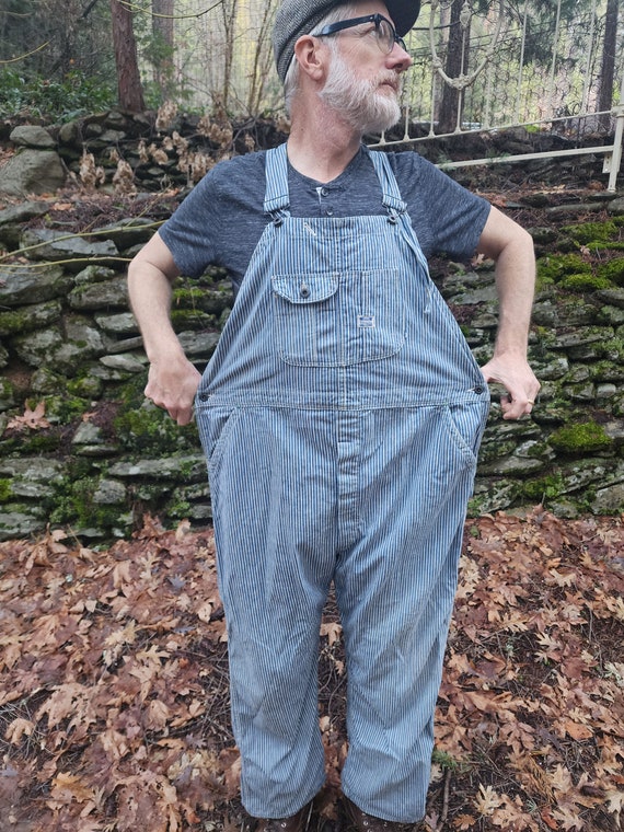 Vintage 1950s Pioneer Montgomery Ward Denim Overalls Size L