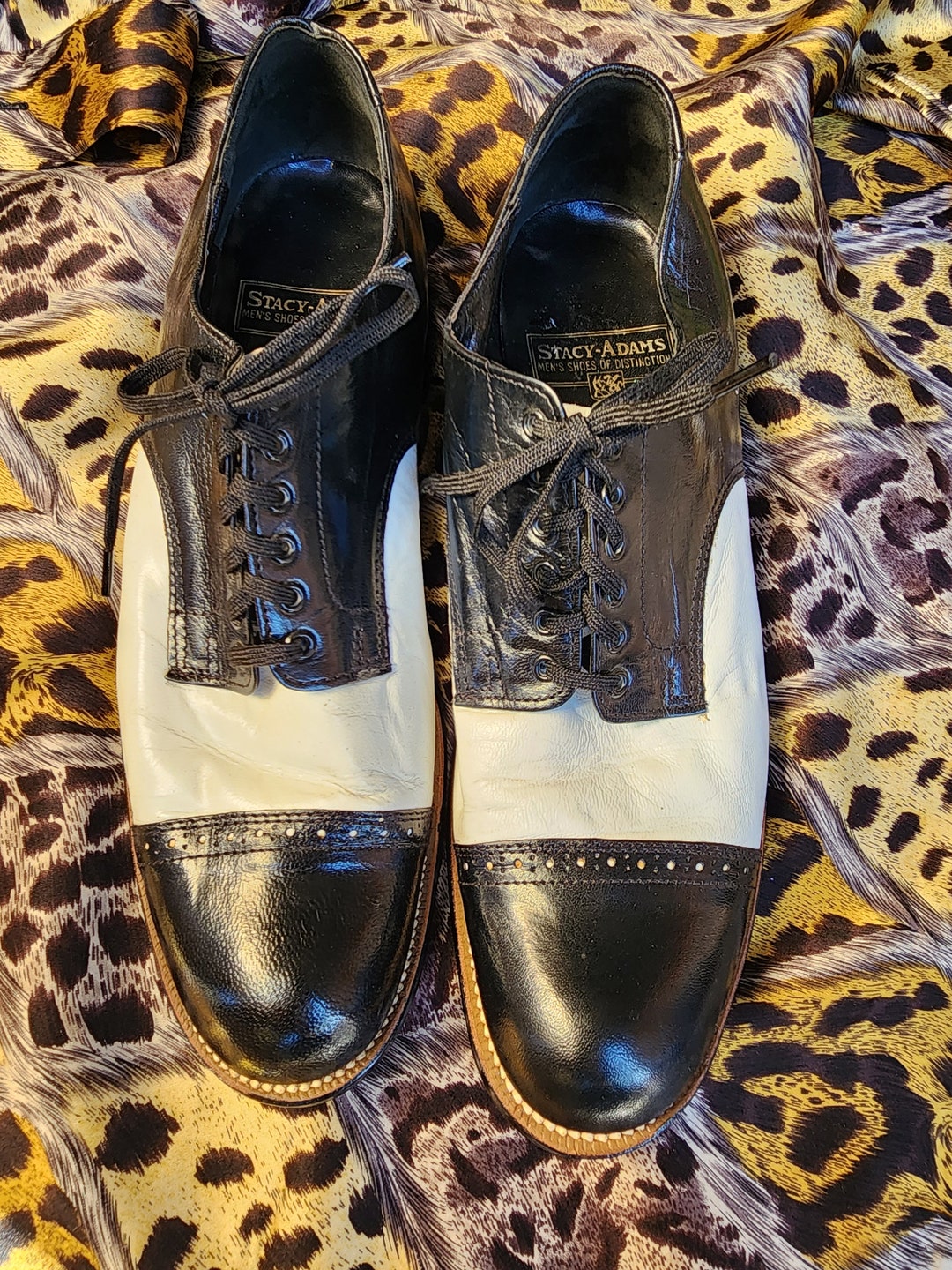 Black and White Stacy Adams Spectators Two Toned Cap Toe Ska - Etsy
