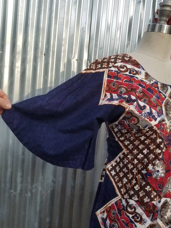 70s 1970 left an dress loungewear cozy boho hippi… - image 6