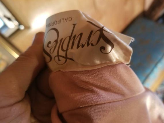 Peach 70s 1970sdisco glam boho hippie polyester d… - image 4