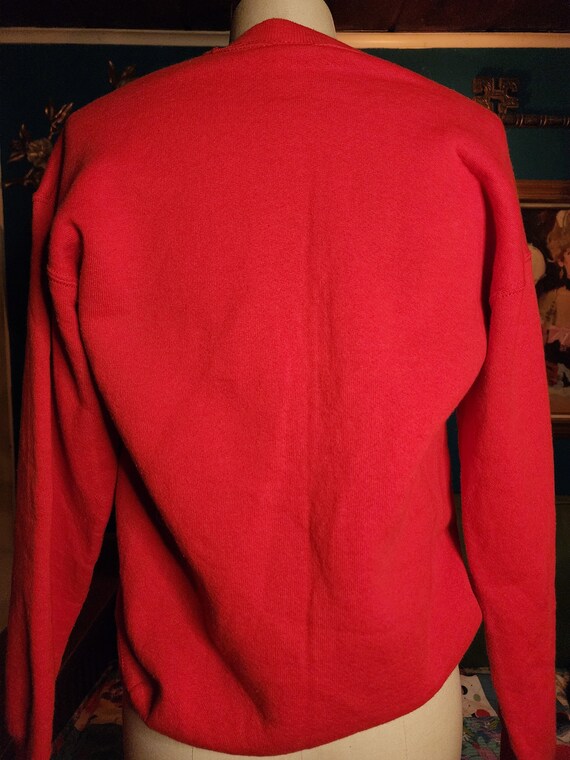 90s 1990s mickey and minnie red sweatshirt heart … - image 5