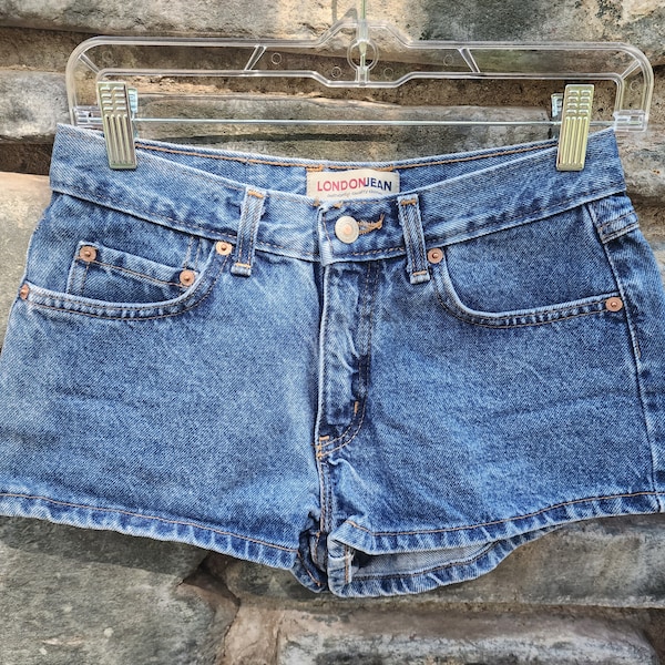 Lot of 2 90s 1990s vintage London Jean denim shorts jeans high waisted