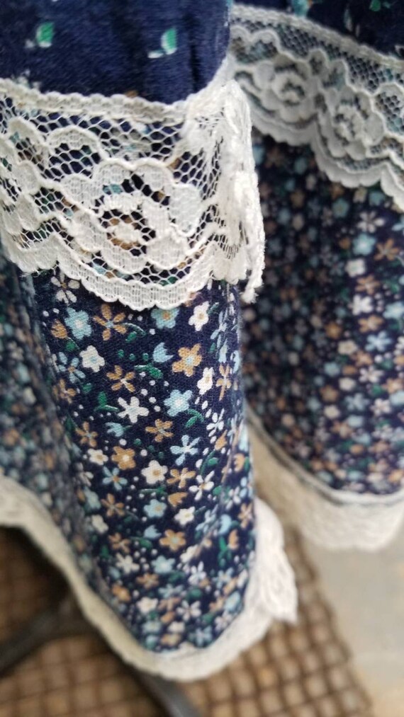 Blue floral prairie gunne sax dress designer cott… - image 6