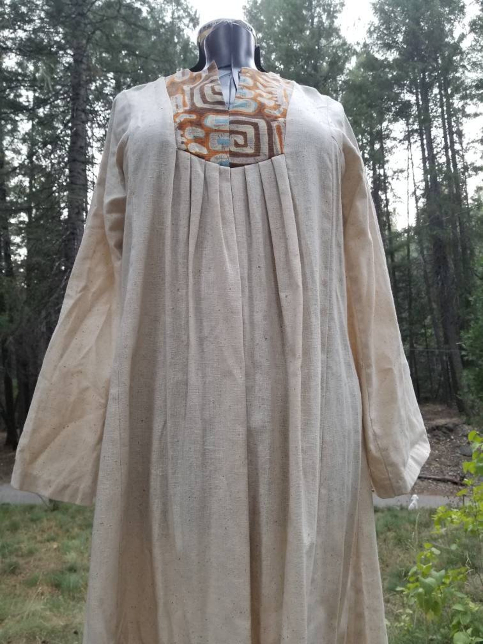 Incredible cotton linen kaftan maxi dress Hawaii Nei Honolulu Etsy