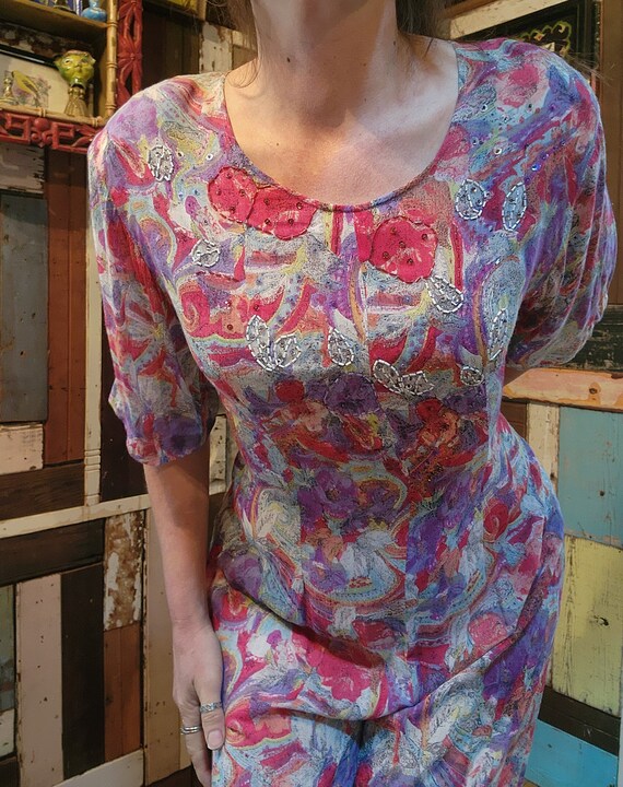 Pastel 90s Indian cotton jumpsuit volup size - image 4