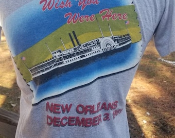 Rolling stones rocker t tshirt rock and roll new Orleans  1981 wish you were here 1980s 80s unisex
