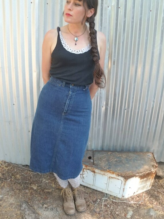 denim skirt 1980s