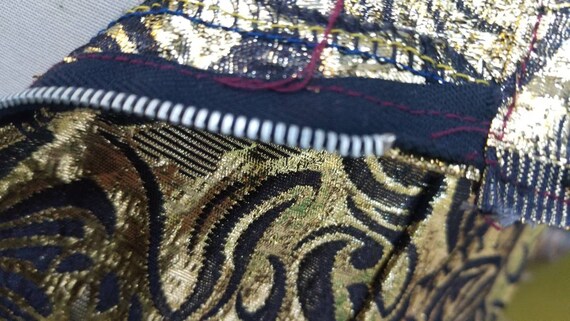 Gold lame homemade gold shiny metallic maxi skirt… - image 6