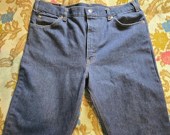 Vintage plus size denim jeans JC Penny's 70s 1970s flared bell bottoms 42x28