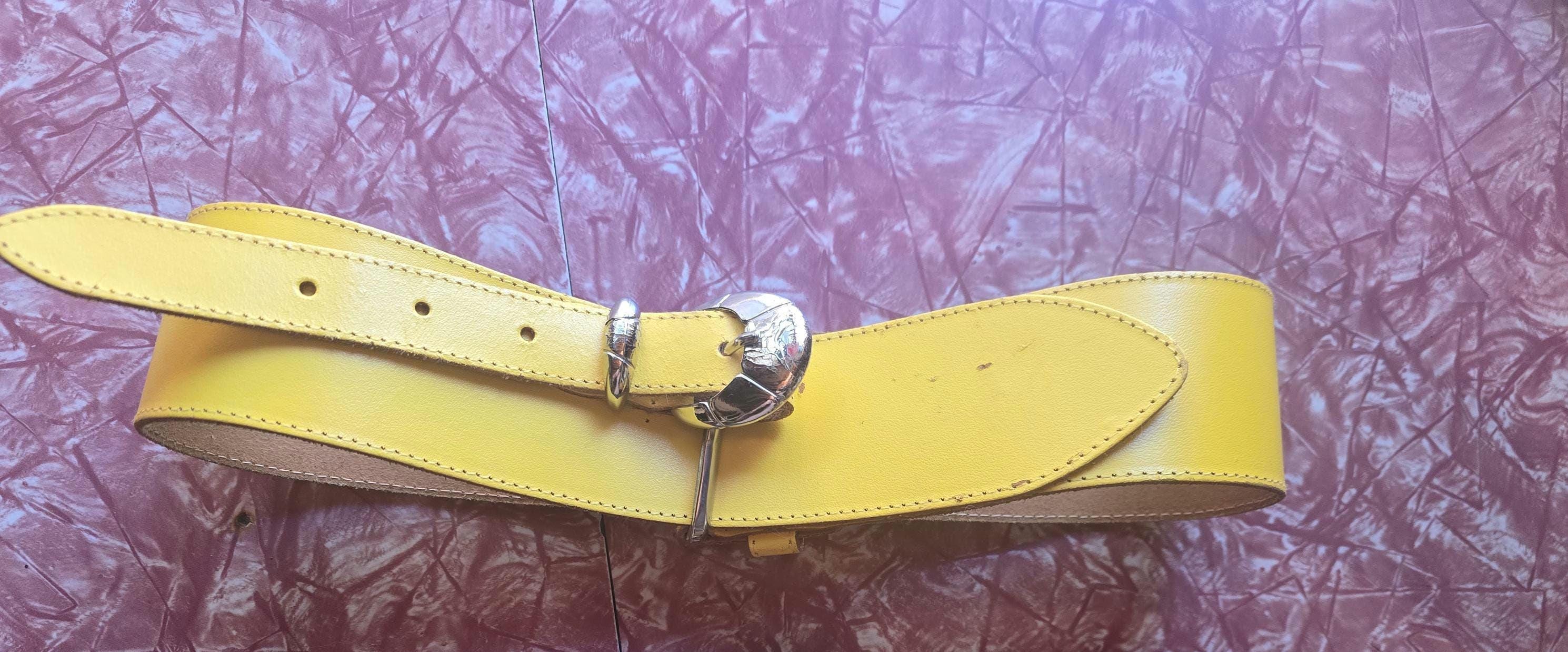 80s Yellow Belt - Etsy
