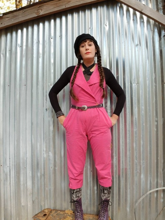 hot pink jumpsuit