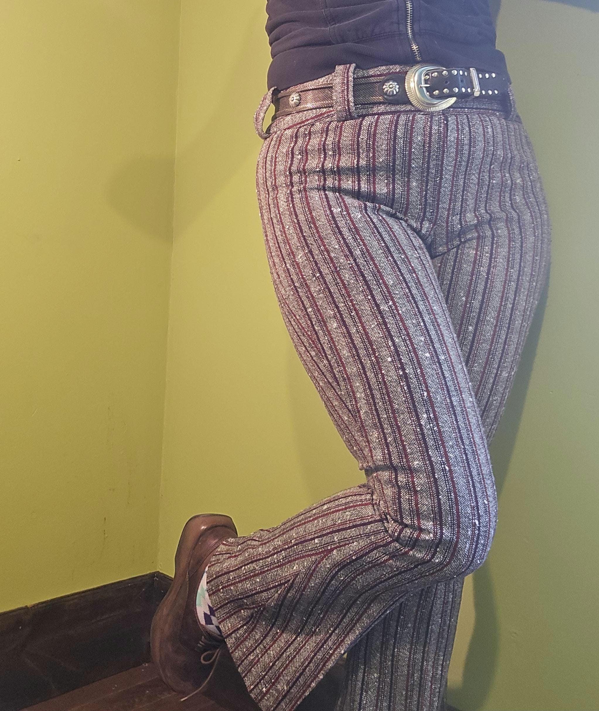 Vintage 60s 70s Bellbottom Corduroy Flare Pants Wide Wale Cord Bell