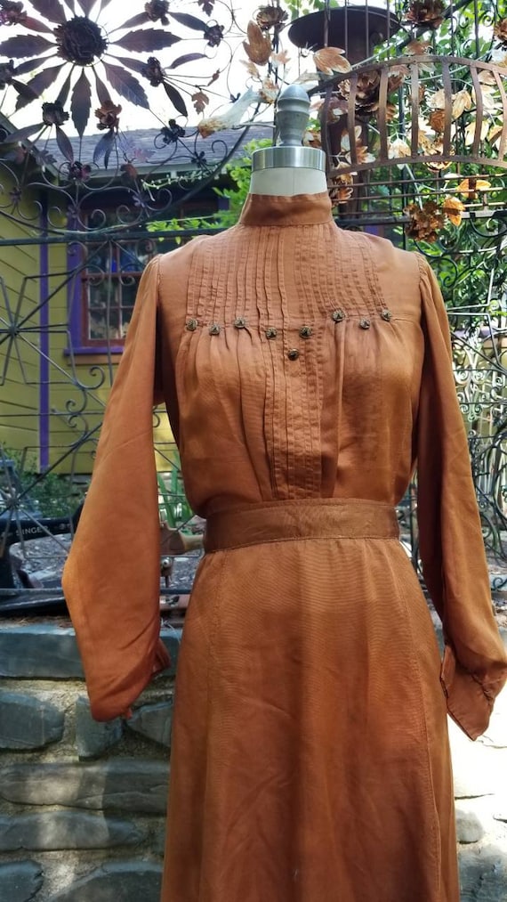 Strunning copper 3 pc. Edwardian walking suit 1900