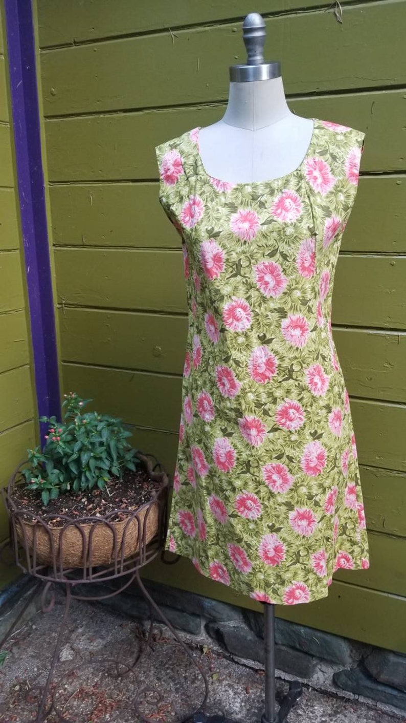 60s 1960s Shift Dress Cotton Scooter Mod Floral | Etsy