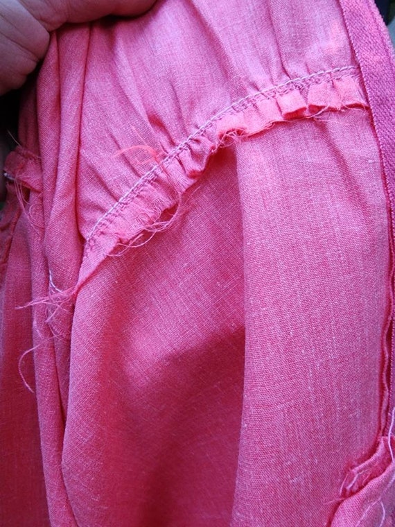 Salmon cotton lace maxi dress gown gunnesax style… - image 6