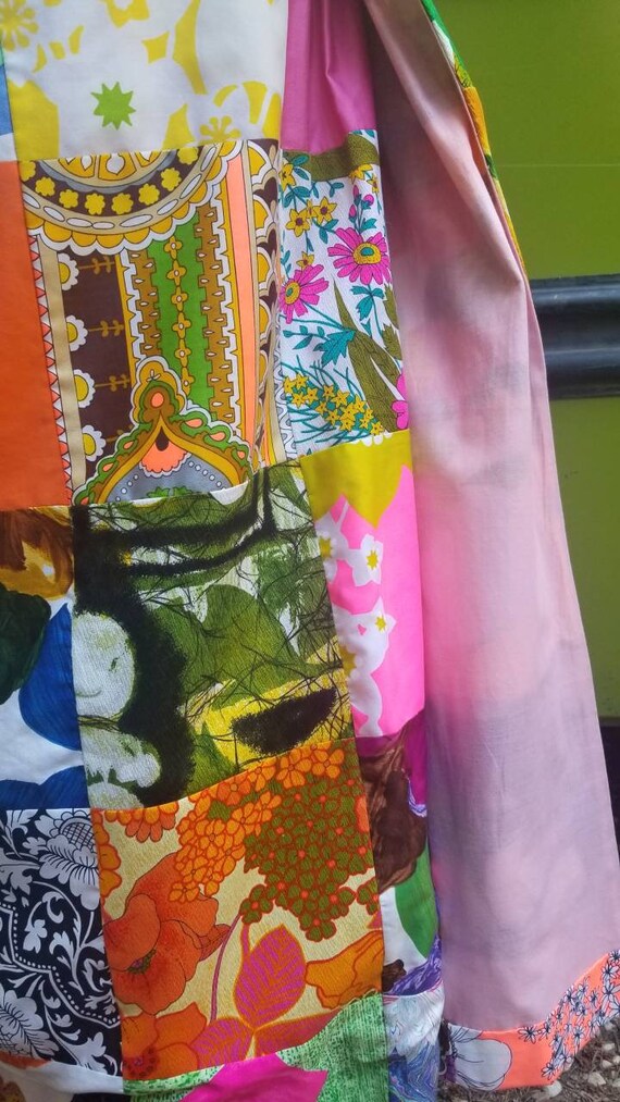 Psychedelic designer alice patchwork polynesian 6… - image 6