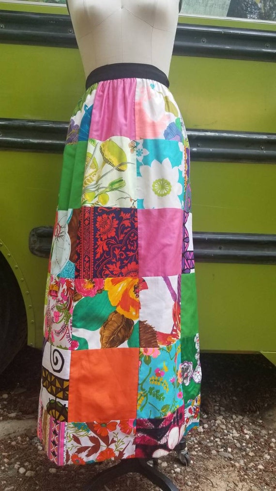 Psychedelic designer alice patchwork polynesian 6… - image 1