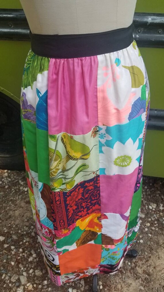 Psychedelic designer alice patchwork polynesian 6… - image 3